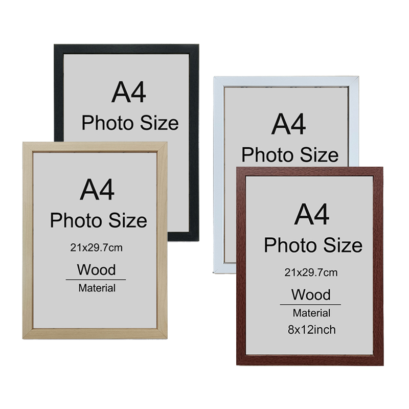 Engraved Wood Frame - 1/2/3pcs กรอบรูปไม้ A4 8X12in Honor ใบรับรองเอกสารกรอบกรอบรูปไม้สําหรับแขวนผนังเดสก์ท็อปจอแสดงผล