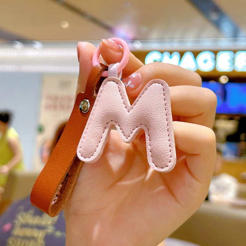 พวงกุญแจอักษรเริ่มต้นหนัง PU A - Monogram Keychain Leather บทวิจารณ์และราคา