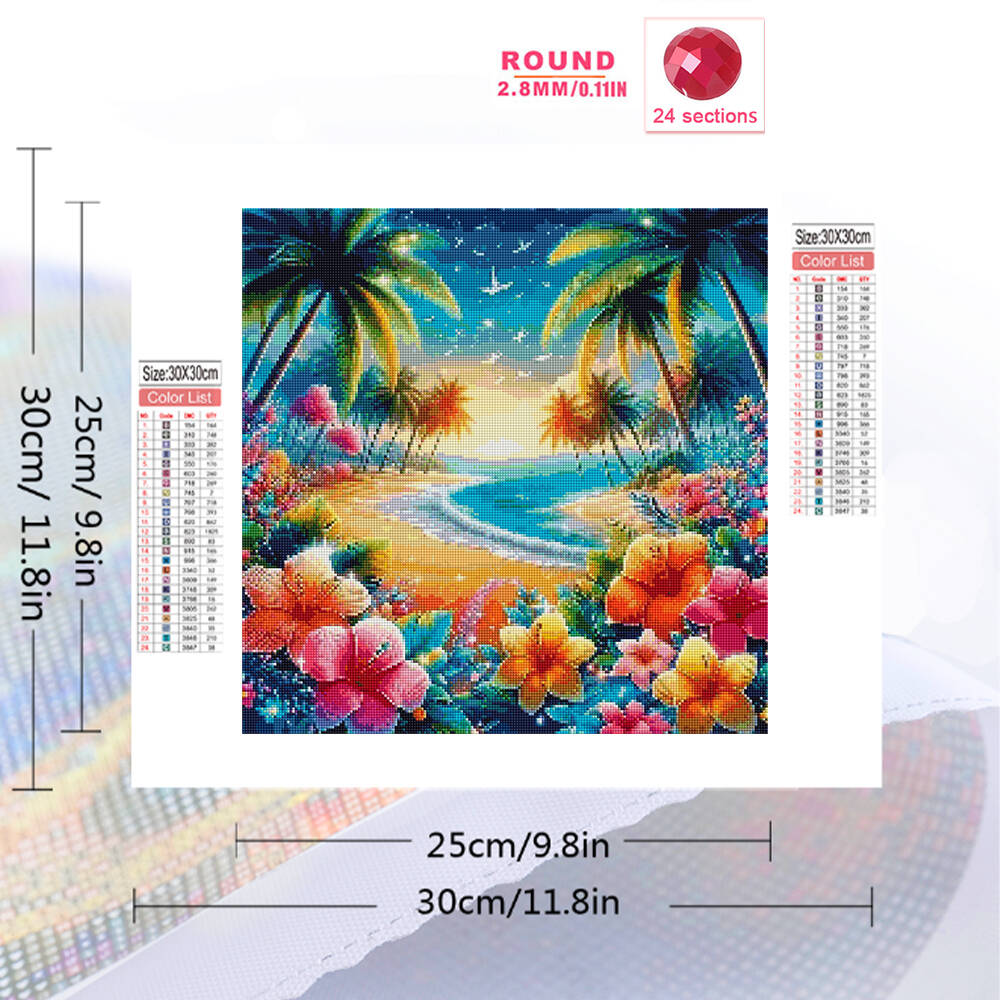 ภาพวาดเพชรลายวิวทะเล DIY แบบเต - Photo Mosaic Print บทวิจารณ์และราคา