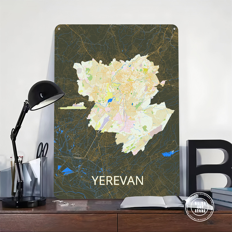 แผนที่เมืองเยเรวัน โปสเตอร์โลห - Custom Map Poster บทวิจารณ์และราคา