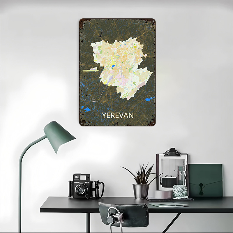 แผนที่เมืองเยเรวัน โปสเตอร์โลห - Custom Map Poster บทวิจารณ์และราคา