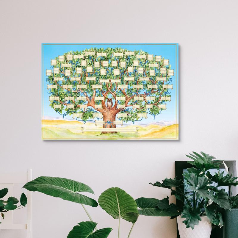 เติมต้นไม้ครอบครัวแผนภูมิ 6 รุ - Family Tree Print บทวิจารณ์และราคา