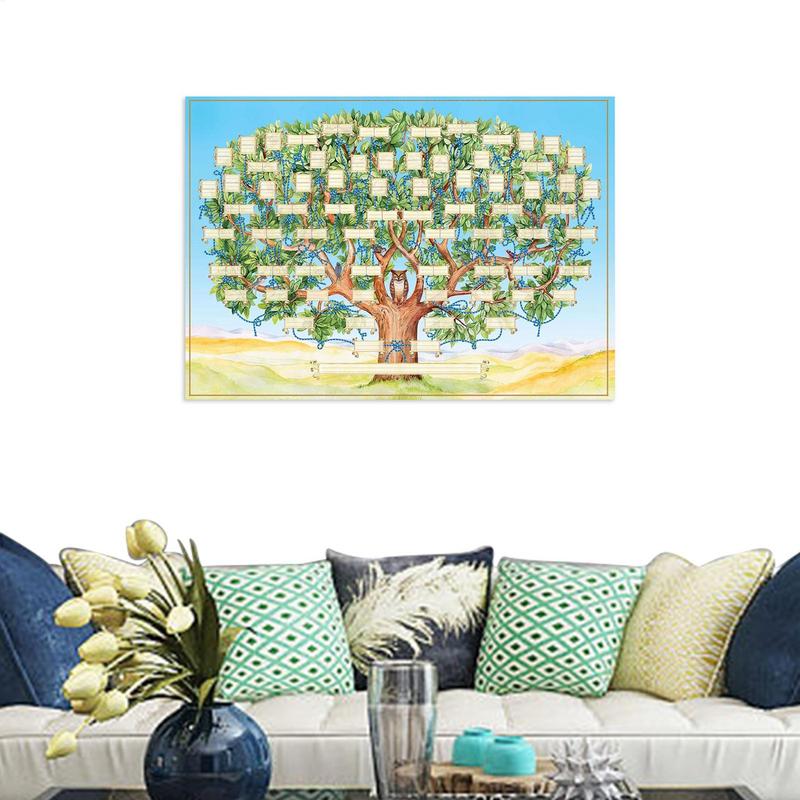 เติมต้นไม้ครอบครัวแผนภูมิ 6 รุ - Family Tree Print บทวิจารณ์และราคา