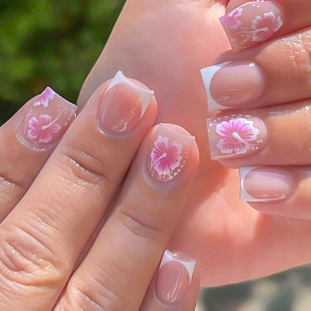 24 ชิ้นดอกไม้ฝรั่งเศสเล็บปลอมส - Pressed Flower Art บทวิจารณ์และราคา
