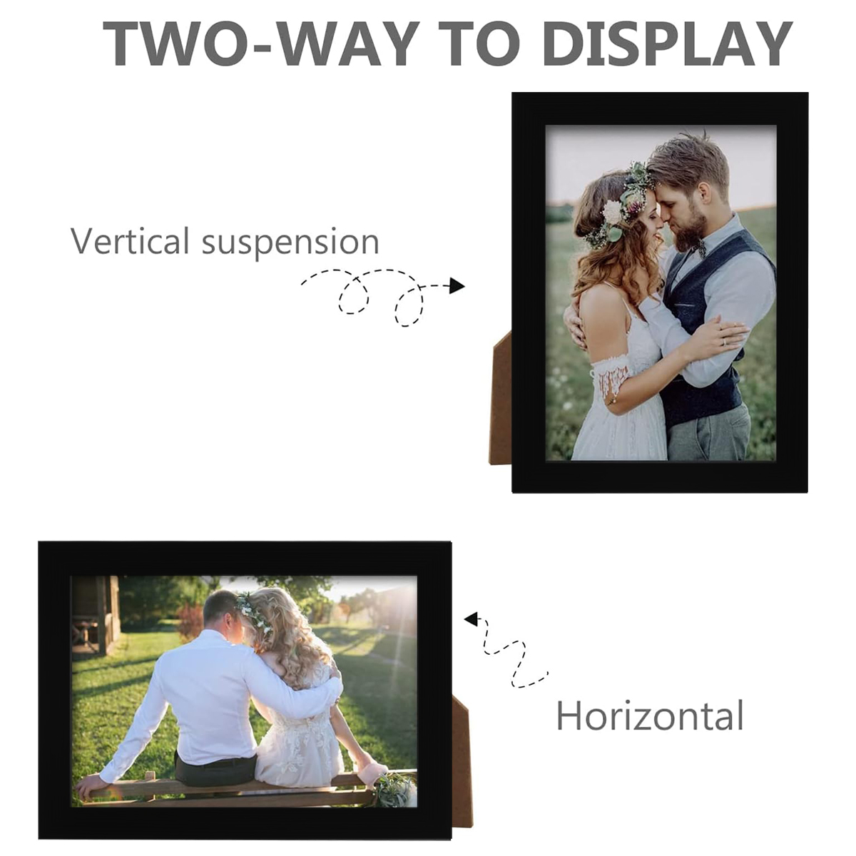 กรอบรูปไม้สีดำขนาด 8x12 นิ้ว ( - Engraved Wood Frame บทวิจารณ์และราคา